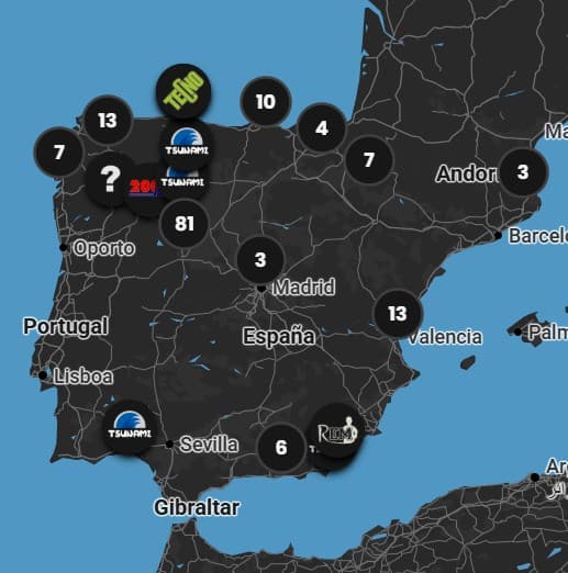 Mapa de futbolines